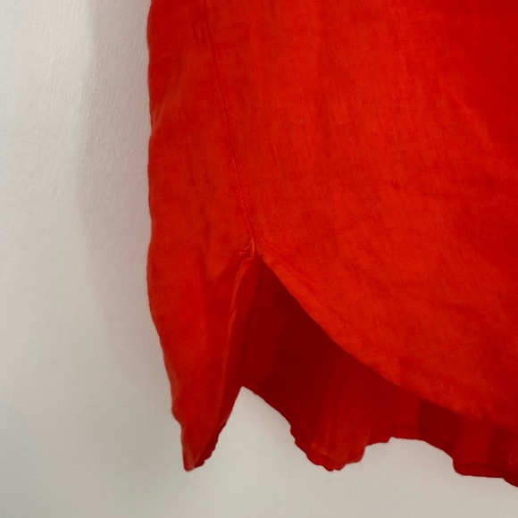 NWOT Anthropologie Pilcro Vibrant Red Linen Blouse - Picture 3 of 10
